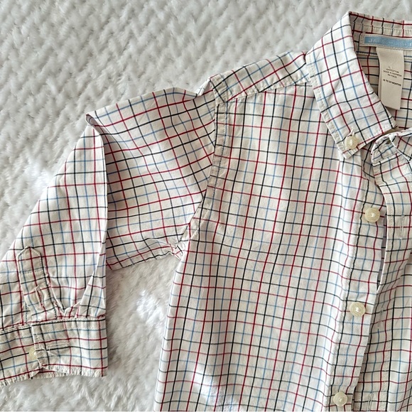 Janie and Jack Plaid Button Down shirt size 18-24 months - Picture 4 of 7